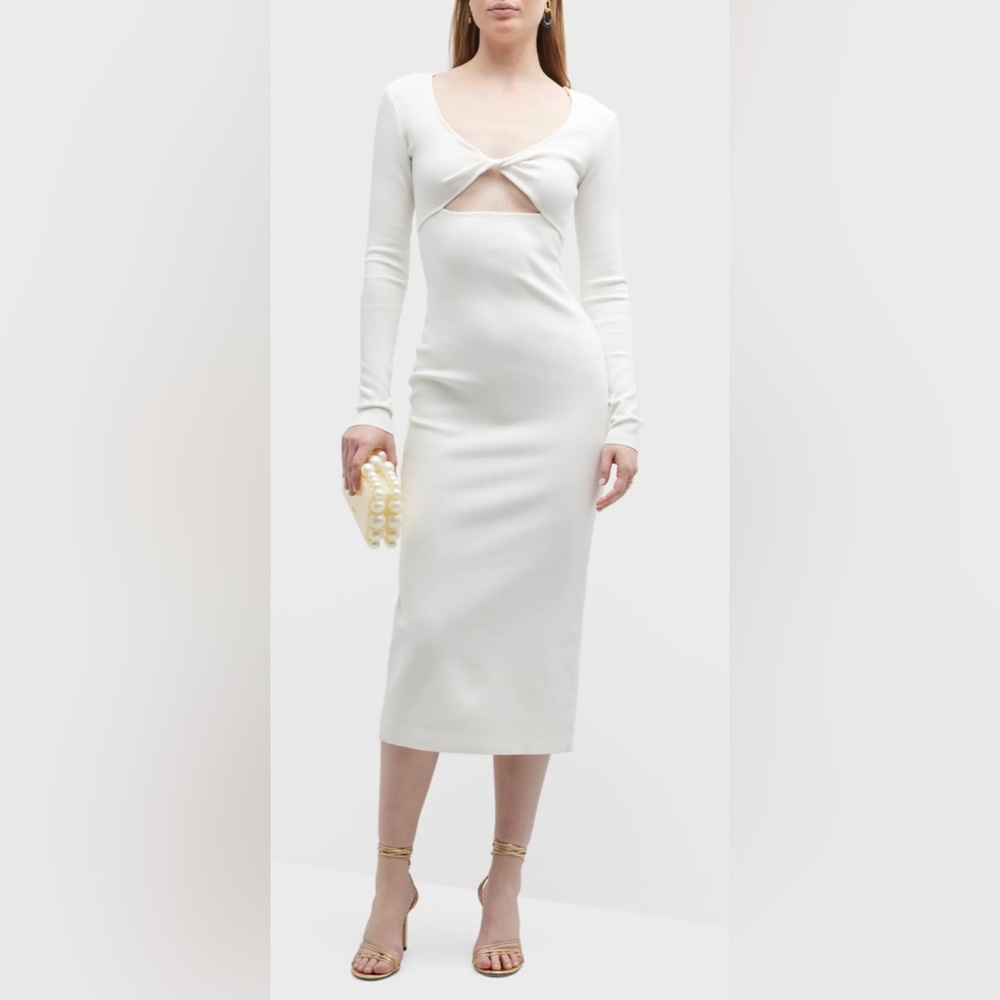 Zeynep Arcay NWT Twist Front Midi Dress in White